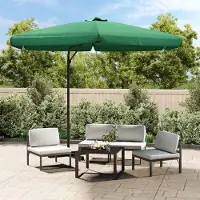 Prolenta Maison Exclusive - Parasol avec mât en acier 300 cm vert