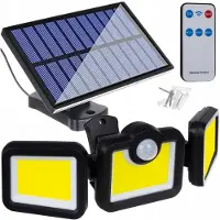 VERK 12324 Solar 171 COB LED lighting with PIR motion sensor