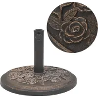 Prolenta Maison Exclusive - Support de parasol en résine, forme ronde, bronze, 9 kg