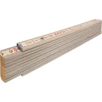 Stabila Mètre pliant en bois Type 407 N, 2 m, couleur naturelle, échelle métrique - 14348