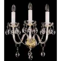 Casa Padrino Luxus Barock Kristall Wandleuchte Gold 36 x 23 x H. 46 cm - Lampe murale somptueuse avec verre en cristal de Bohème - Noble & Somptueux