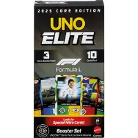 Mattel Jeu de cartes d'extension – Booster Élite UNO Formula 1