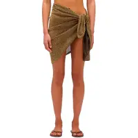 Sundek Short Lurex Sarong Marron,Orange Femme