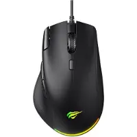 Havit Souris de jeu filaire MS957 Rétroéclairage RGB 1000-7200 DPI Souris PC USB noire