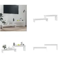 vidaXL Armoire TV Blanc 180x30x43 cm Bois composite - Armoire TV - Armoire Hifi - Armoires Hifi