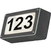 Rabalux 8747 Lampes de numéro de maison Hannover LED 6 métal verre anthracite