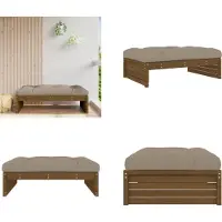 vidaXL Tabouret de jardin Marron miel 120x80 cm Pin massif - Tabouret de jardin - Tabouret de terrasse - Tabouret d'extérieur - Tabouret de pied de jardin