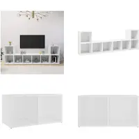 vidaXL Armoires TV 4 pcs. Blanc 72x35x36,5 cm Bois composite - Armoire TV - Meubles TV - Armoire TV