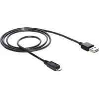 DeLOCK EASY-USB 2.0-A - USB 2.0 micro-B, 1m câble USB USB A Micro-USB B Noir