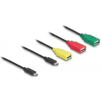 DeLOCK 64203 4 Port USB 2.0 Kabel-Hub USB Type-C zu 3x USB-A Bu.