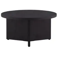 Furnlux Classic FURNLUX Table basse Salto Black 85cm / Hauptfarbe : Schwarz / Abmessungen : 85 x 85 x 43 cm