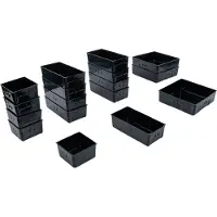 Bgs Casiers de rangement en plastique 17 pcs.