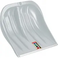 Kadax Pelle à neige "Monti", pelle à neige sans manche avec bord en tôle, argent, 49 cm de large, 1 pièce