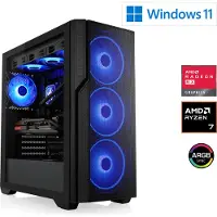 CSL-Computer PC gaming M12300H AMD Ryzen 7 9800X3D 5,2 GHz 32 Go de RAM 2 To SSD AMD Radeon RX 9070 XT 16 Go GDDR6