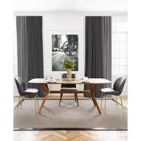 AEA Table de salle à manger Design Meubles Table de salle à manger de luxe Style italien Tables en bois