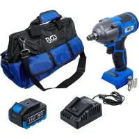 Bgs -7392 Jeu de clés à chocs sans fil sans balais 400 Nm 18 V avec batterie et chargeur rapide