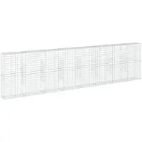 vidaXL Gabion avec couvercle 800x50x200 cm Fer galvanisé