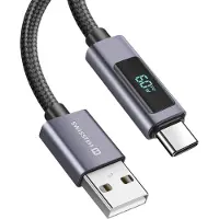 Swissten Câble de charge USB-A / USB-C 1,5m 60W PD avec écran LCD