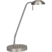 Mexlite - lampe de table - Biron - acier - verre métal - lampe de bureau - LED - 7502ST