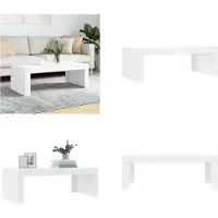 vidaXL Table basse blanche 102x50x36 cm Bois composite - Table basse - Tables basses - Table d'appoint - Table de salon