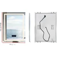 OEM Miroir de salle de bain LED, haut-parleur Bluetooth, fonction antibuée, 3 couleurs de lumière, 60x80cm (24x32inch), aluminium