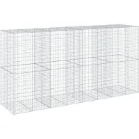 vidaXL Gabion avec couvercle 400x100x200 cm Fer galvanisé