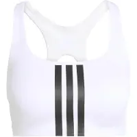 Adidas Optime Workout 3 Stripes Medium Impact Sports Bra Blanc S Femme