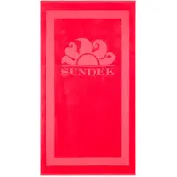Sundek Jacquard Terry Logo And Frame Towel Rouge