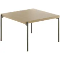 Xl Moebel Gmbh Elégante table basse marron noire plateau bois pieds inox
