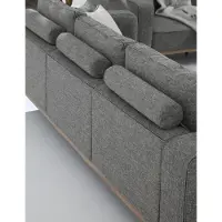 AEA Ensemble de canapés 4 places Fauteuil 4 places Tissu Canapés Design Moderne Gris