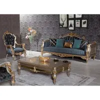 AEA Ensemble de canapés 3+1 Siège Canapé Coussin Table basse 3pcs Set Garniture Meubles