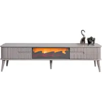 Xl Moebel Gmbh Minimalistischer TV-Lowboard mit ungewöhnlicher geriffelter Front