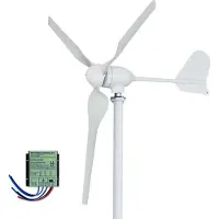 OEM Générateur éolien, fonctionnement silencieux, montage facile, 24V, 3 pales, turbine éolienne seulement, 2000W, Avec contrôleur MPPT-a, 2000W-e, 12V-b