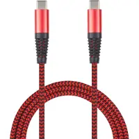 2GO 797195 USB Ladekabel - rot - 100cm USB Type-C auf USB Type-C