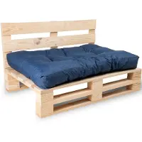 Bananair Coussins palette assise en polyester 120x80x15 cm bleu