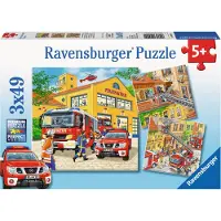 Ravensburger 3 x 49 pièces Kinder Puzzle Feuerwehreinsatz 09401