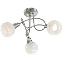 Globo Lighting Plafonnier en métal nickel mat, 3x E14 LED