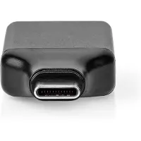 Nedis Adaptateur USB-C - USB 3.2 Gen 1 - USB-C mâle - Sortie HDMI - 4K@60Hz - Rond - Nickelé - Gris / Noir - Boîte