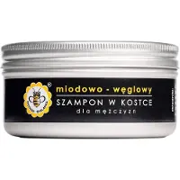 Miodowa Mydlarnia Shampooing au miel et au charbon en barre, 70 g
