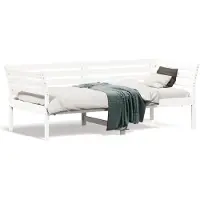 vidaXL Lit de jour sans matelas Blanc 90x190 cm Pin massif