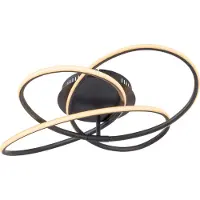 Globo Lighting Plafonnier métal noir mat, LED