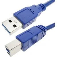 Techly USB3.0 Kabel Stecker Typ A/Stecker Typ B 0,5m blau
