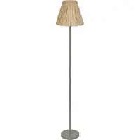 Ledvance Lampe sur pied Decor Raffia vert-brun en raphia et métal, E27, 1600 mm de hauteur, abat-jour en matériau recyclé, durable grâce à la source lumineuse interchangeable, montage simple