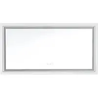 Happyment Miroir de salle de bain Chateau - Rectangulaire, 151x78 cm - Avec éclairage LED, variateur d'intensité & anti-buée - Pour la salle de bain & le maquillage