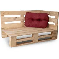 Bananair Coussin palette angle en polyester 60x40 cm Rouge