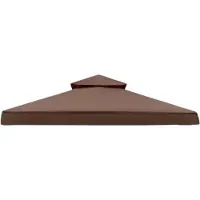 Happyment Toit de rechange Opulence Tente de réception 3x3 m - Toit de pavillon étanche - Marron - Tente de réception pop-up - Outdoor & Garden