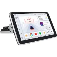 Happiq Autoradio avec Bluetooth et CarPlay – pour véhicules équipés d'un emplacement DIN – compatible avec Apple et Android – chaîne stéréo – système de navigation – mémoire 8 Go/128 Go