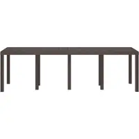 vidaXL Table de jardin marron 250 x 100 x 73 cm Poly-Rattan