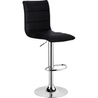 Bolt Tabouret de bar Happyment Luxe Erino – Industriel – Noir – Tabouret de bar – Chaise de cuisine – Chaise de bar avec dossier – Réglable en hauteur – Simili cuir – 1 pièce