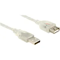 DeLOCK USB Verl. A -> A St/Bu 1.00m transparent